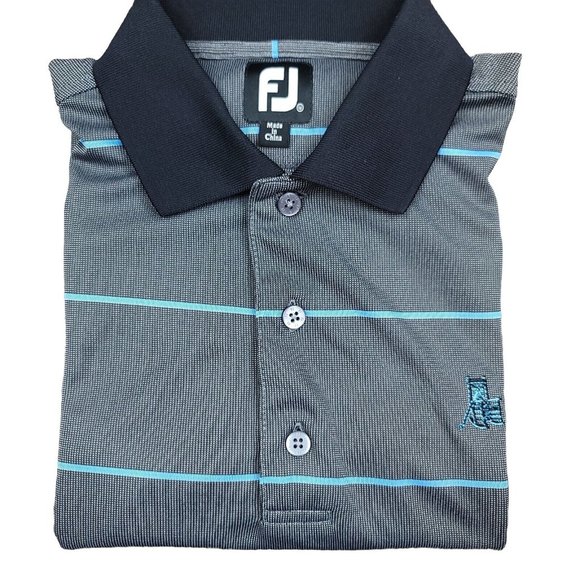 FootJoy FJ Mens‎ M Shirt Polo Logo Golf Performance Stretch Moisture Wick Gray - Picture 12 of 12